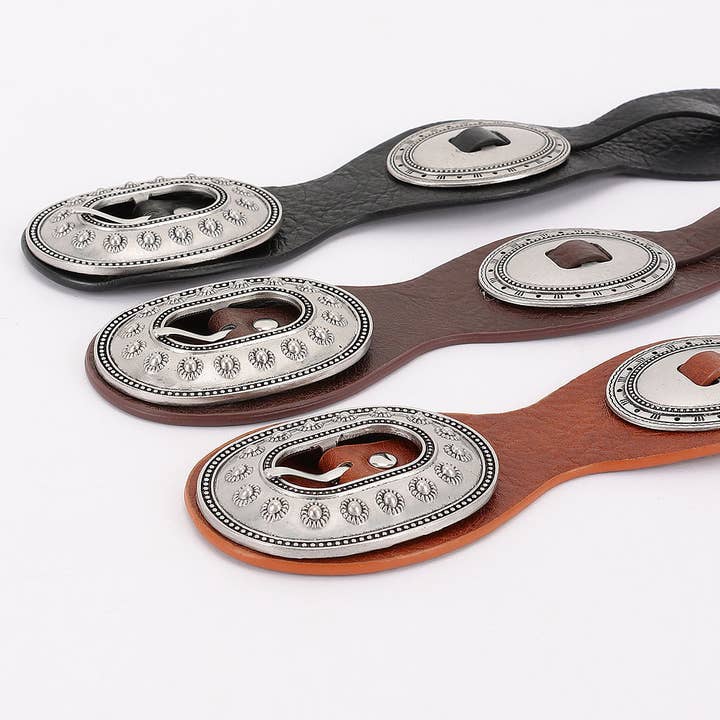 Cintura in Finta Pelle Multi Metallo per la vendita all'ingrosso da parte di 3AM BY H&D ACCESSORIES