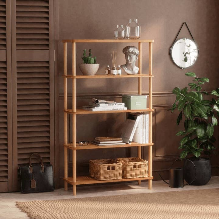 Soho Bookcase 5 Shelf | Solid Wood Open Design for wholesale by Tomruque