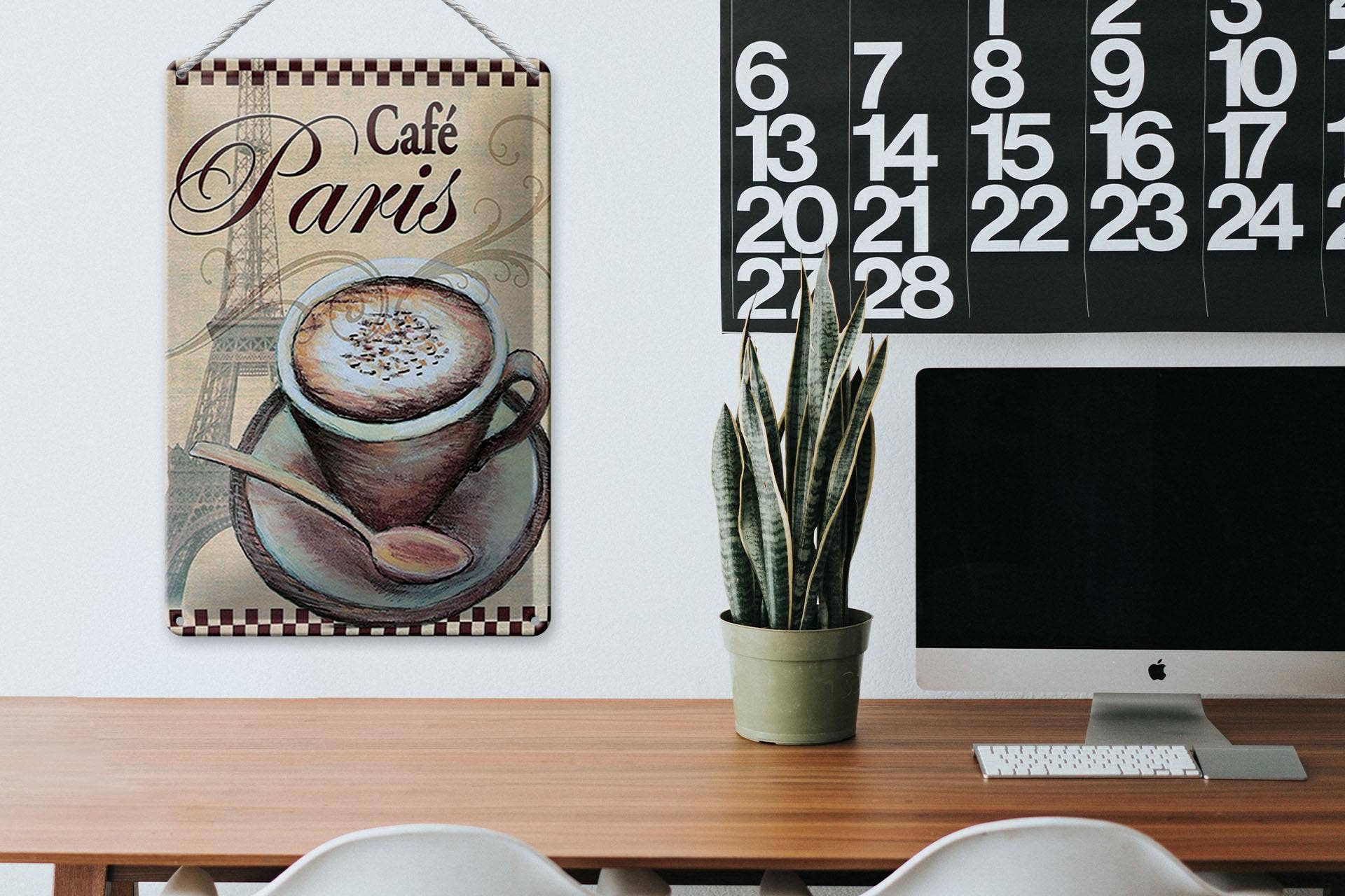 Femer - Wholesale Sign - Paris 20x30 cm Eiffel Tower Coffee Cup Cafe Deco Sign3