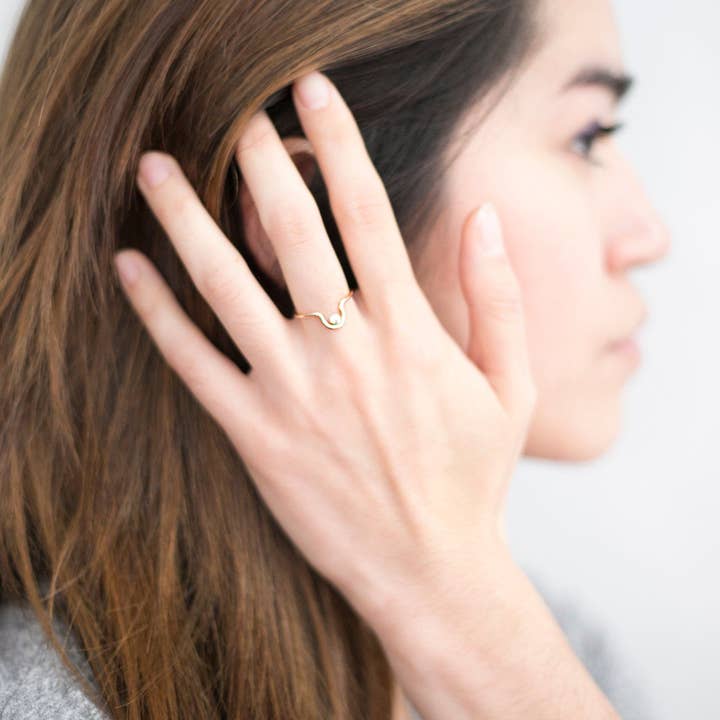 Anethum Jewelry – Anel de cocktail/declaração por atacado – Anel de boob único3