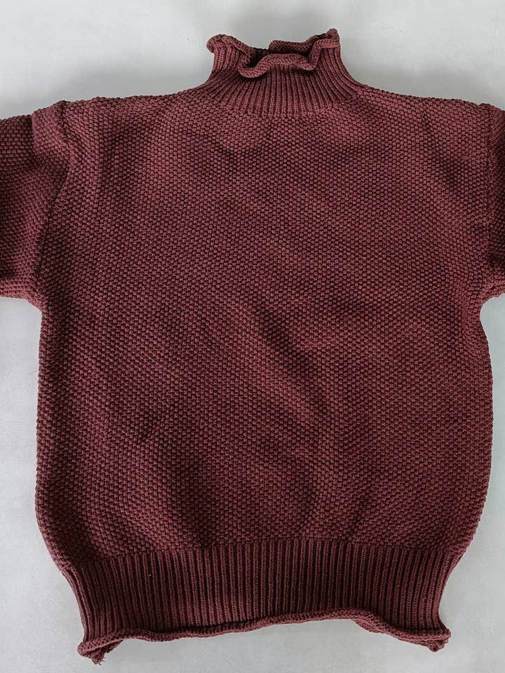 Maglione a collo alto in lana marrone: Neonato: Neonato: Neonato: Bambino: Bambino: Tween: Bambini per la vendita all'ingrosso da parte di Yo Baby
