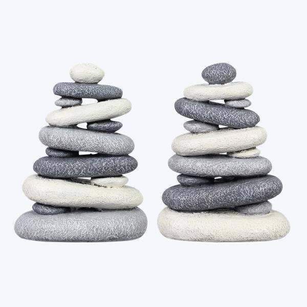 Young's - Wholesale Decorative Tabletop Object - Resin Stacked Rocks, 2 Assortment General Gifts