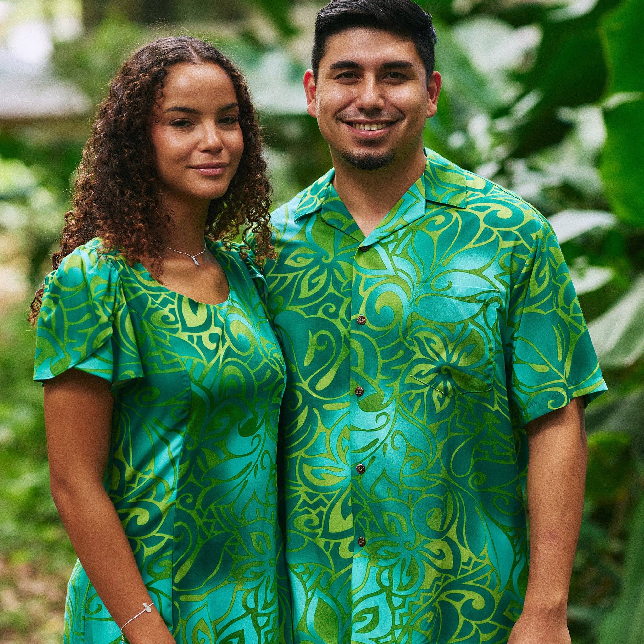 Hilo Hattie - Wholesale Button Down Shirt - Men's - Tribal Tiare Aloha Shirt18