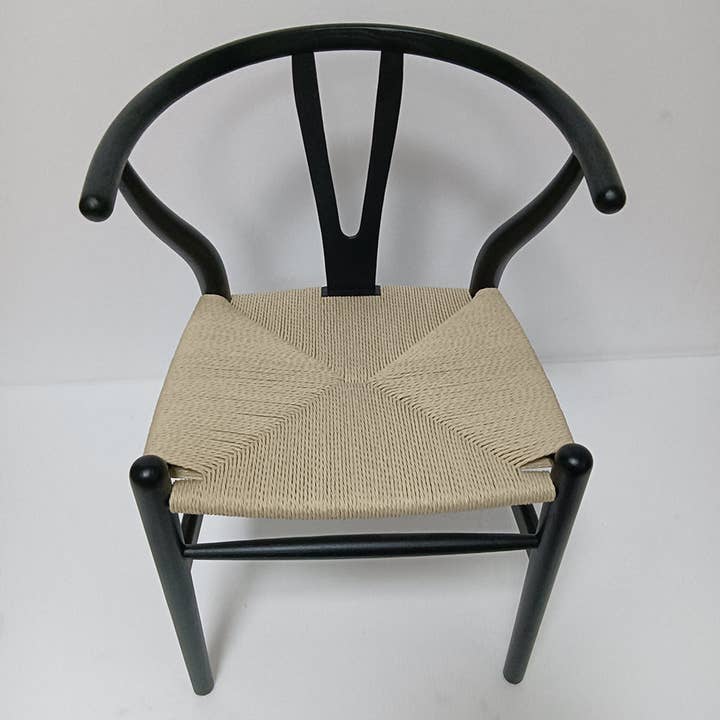 Dagmar Chair - Black & Natural Cord for wholesale by Timpano Direct