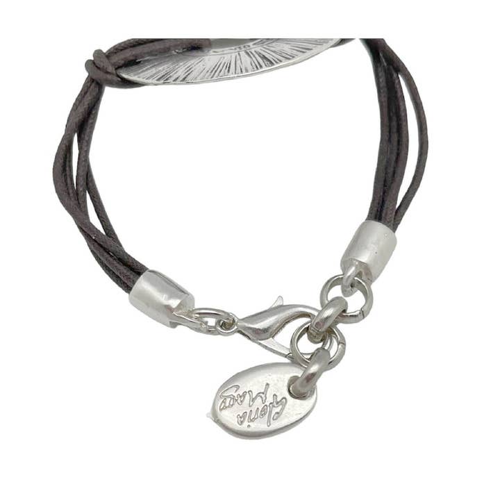 Gloria Mago - Wholesale Woven/Braided Bracelet - Etnia silver-choco bracelet