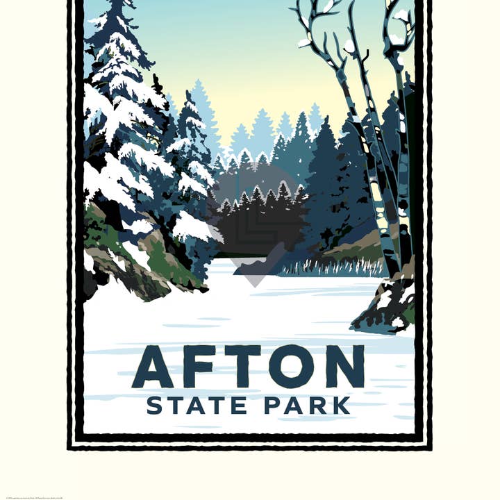 Landmark MN | Afton State Park Winter Art Print for wholesale by Legendary Landmark Art Prints