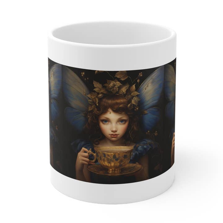 Tasse à thé Fairy Aurora - Tasse en céramique 11oz pour la vente par Lilly's Artwork