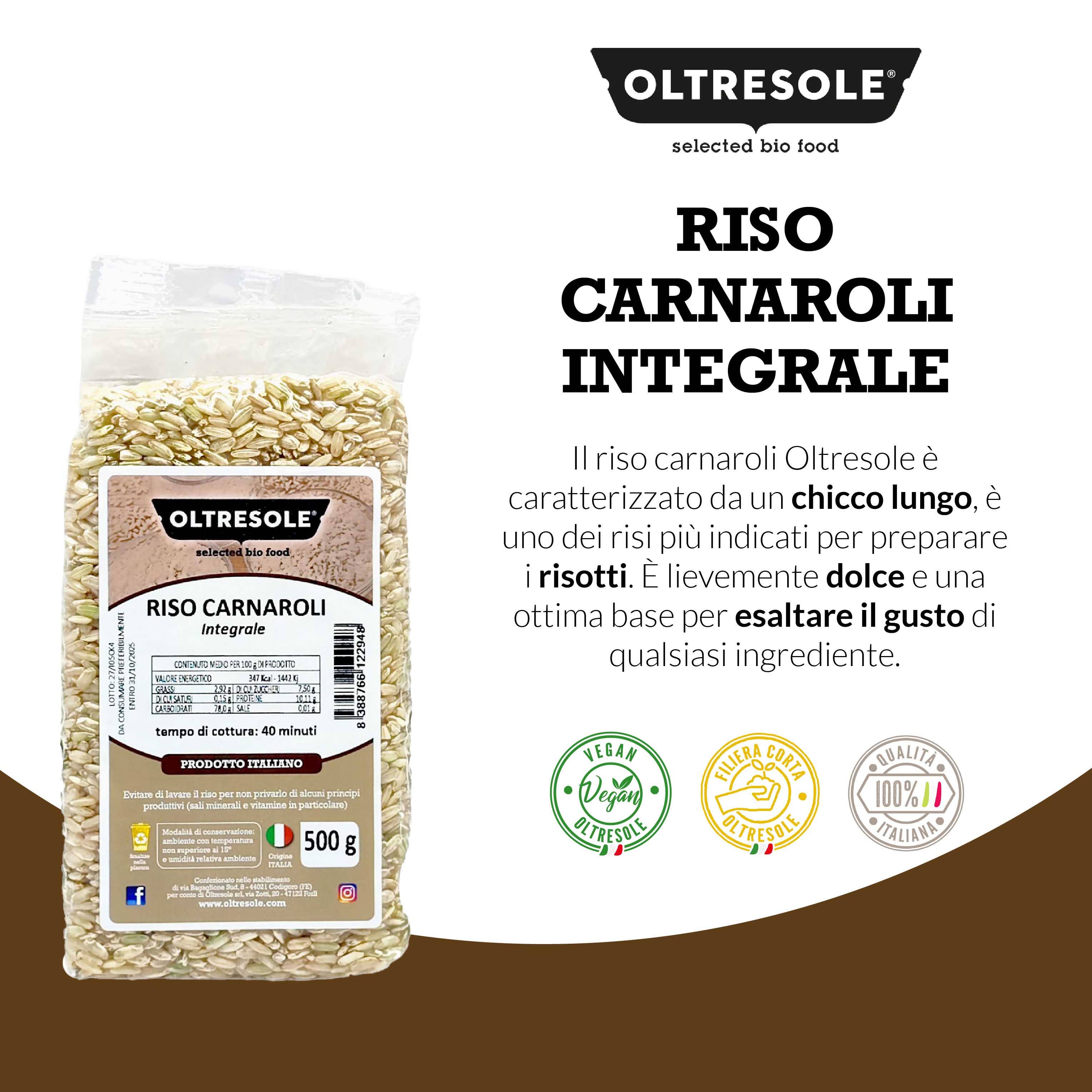 Oltresole - Wholesale Rice - WHOLE CARNAROLI RICE 500 g4