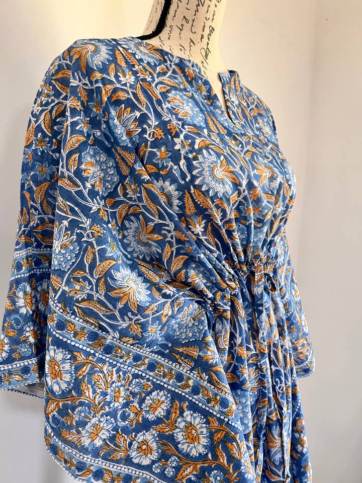 natural habitat – Kaftan - Mulher por atacado – Kaftan Longo Sarah Blues2