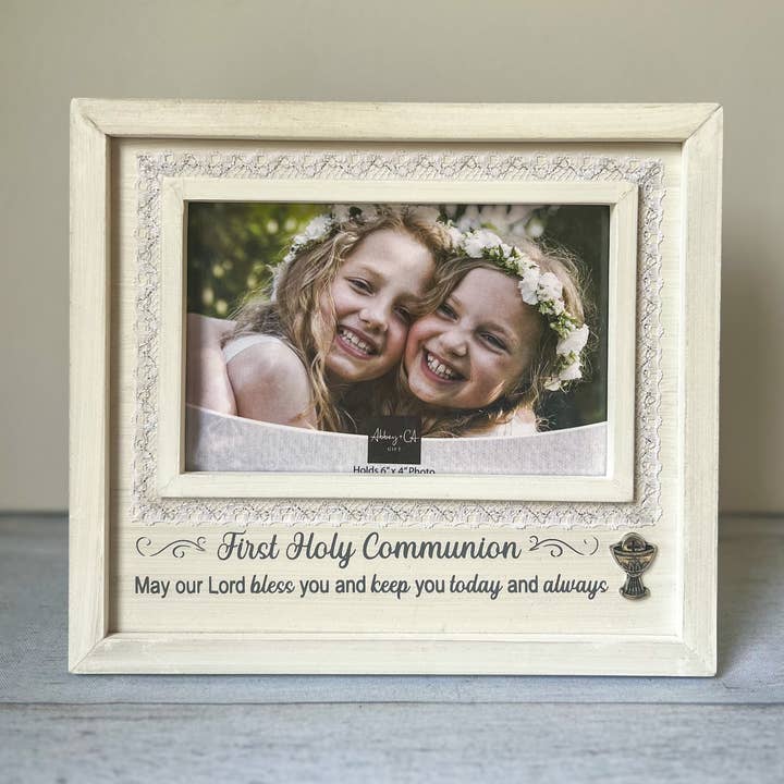 Lace Detail Communion Frame for wholesale by Abbey + CA Gift