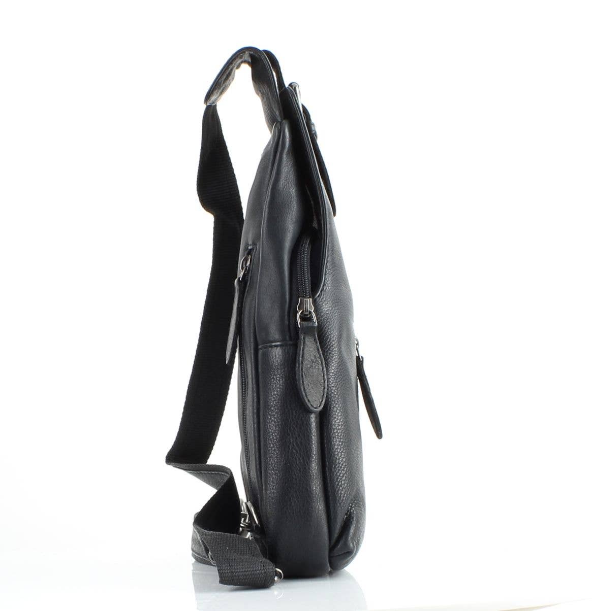 Leather Impressions Inc - Wholesale Crossbody Bag - Unisex - Leather sling bag, Minimalist crossbody chest bag AB176711