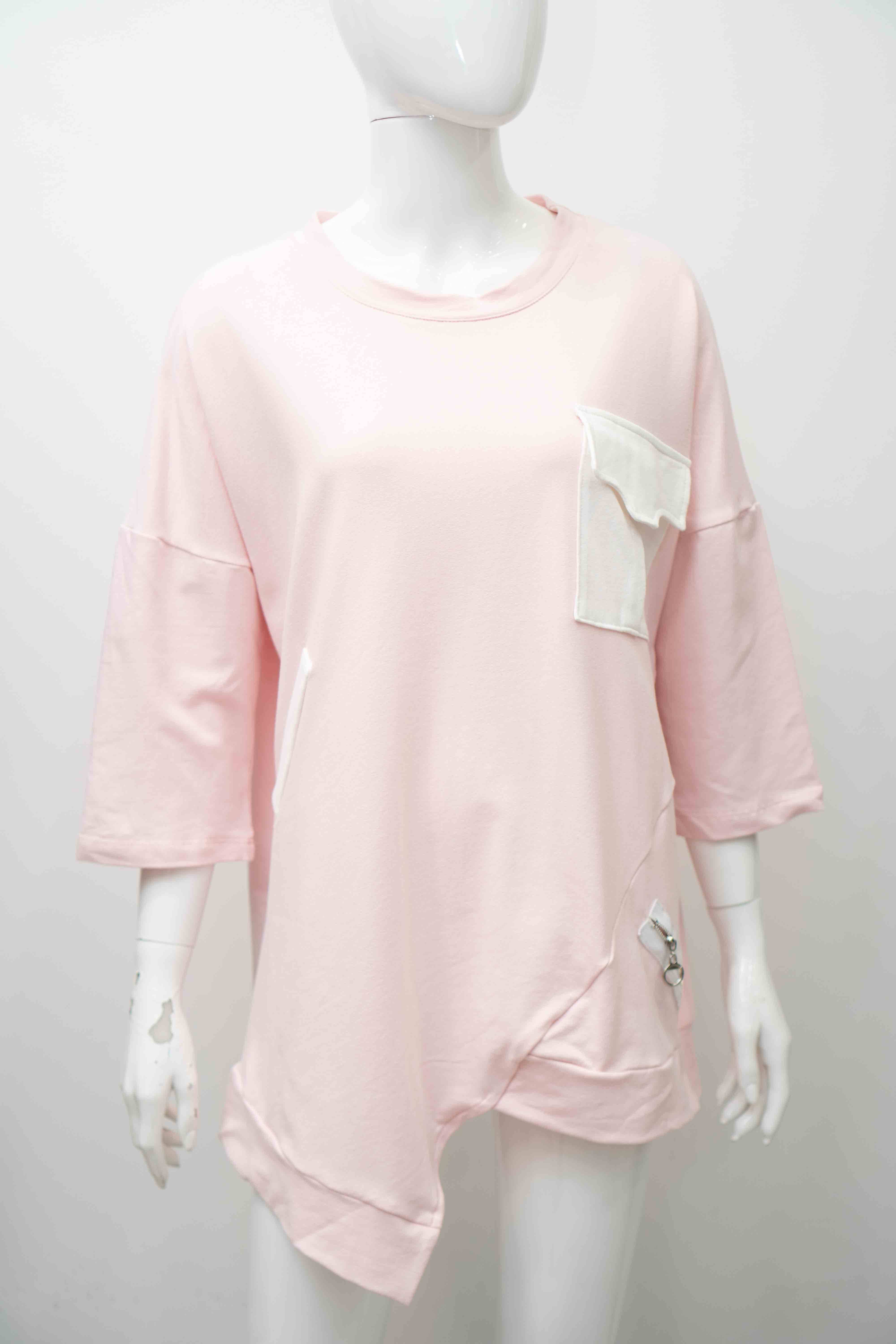 MOOYA - Wholesale T-shirt – women's - Oversized plain cotton T-shirt i70491