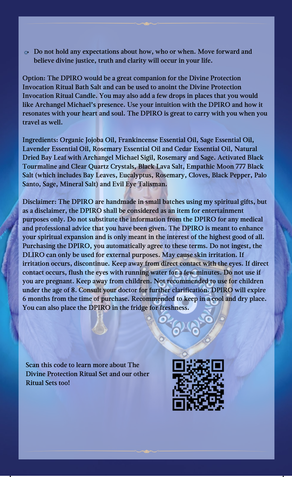 Empathic Moon 777 – wholesale Meditationsprodukter – Gudomlig skyddsrituell olja - ärkeängeln Michael genomsyrad4