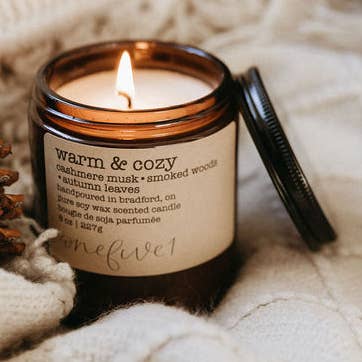 warm & cozy - soy wax candle for wholesale by onefive1