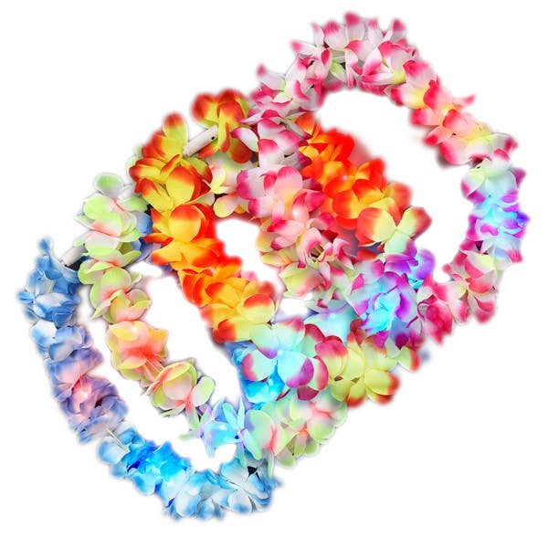 Blinkee.com, LLC - Wholesale Light-Up Toy - Kids & Baby - Assorted Hawaiian Leis Pack of 12