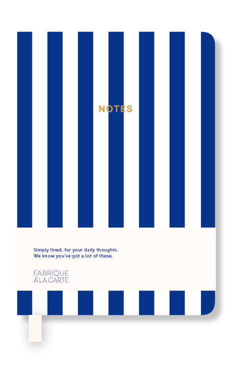A-Journal Stationery - Wholesale Notebook - Fabrique A7 Notebook Striped Blue0