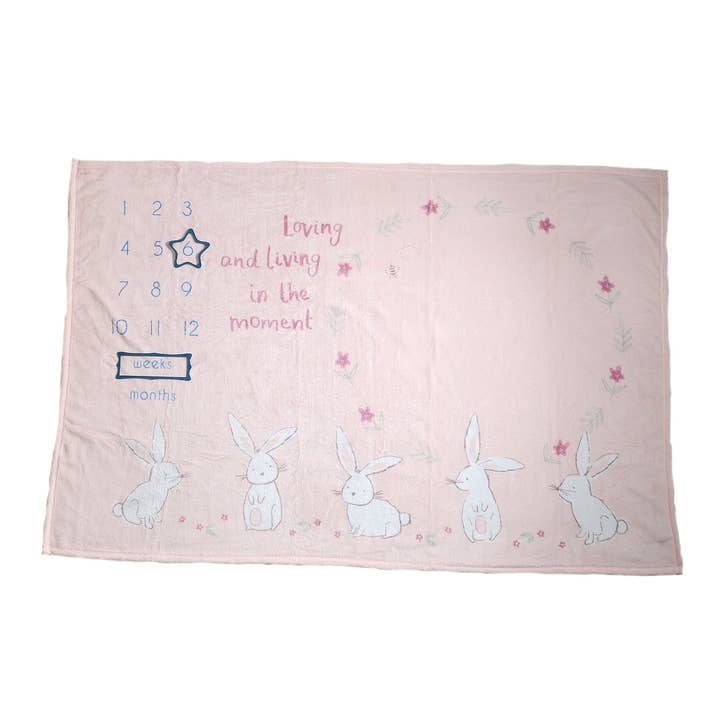 Ziggle Baby – wholesale Milestone blanket – Child & baby – Bunnies Milestone Blanket1