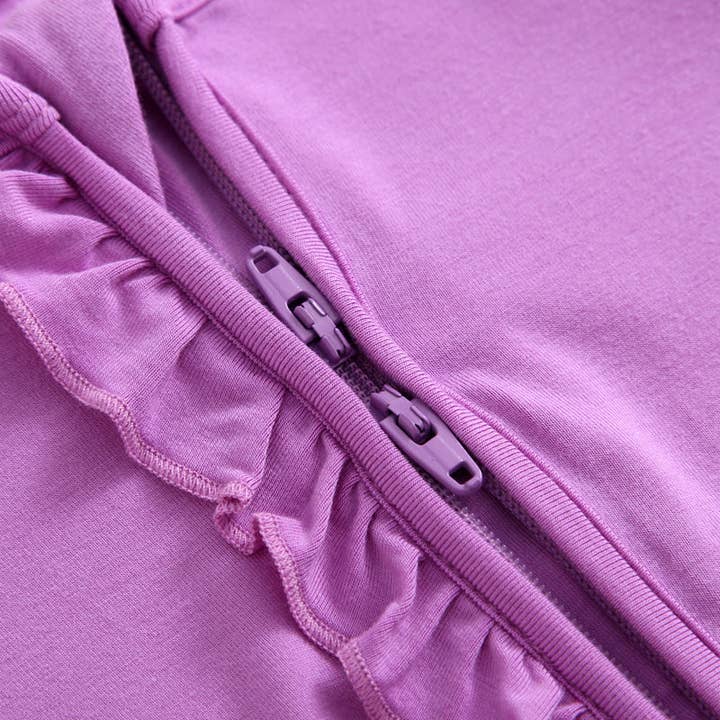 Luxie Charm - Wholesale Bodysuit (Footed) - Baby - Luxie Lavender Ruffled Romper I Micro-Preemie I Convertible7