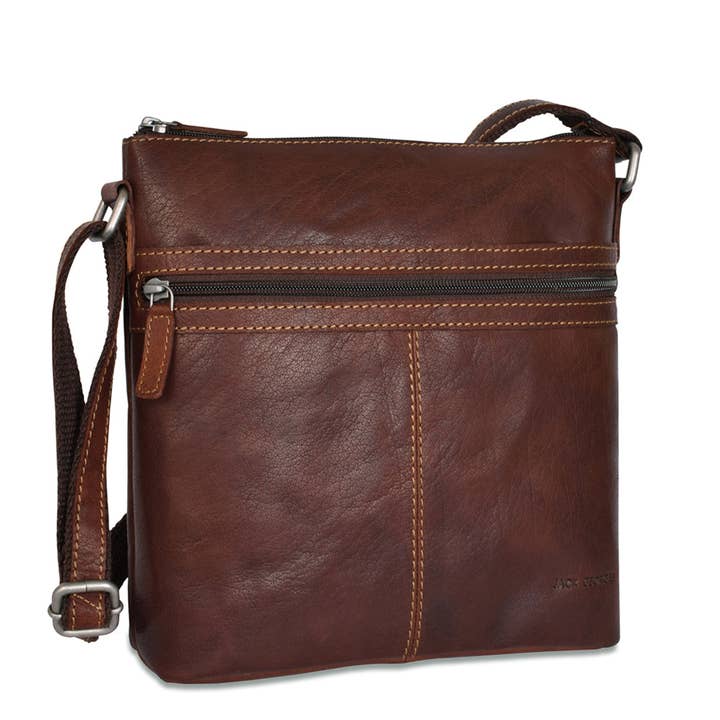 Voyager City Umhängetasche #7298 für den Großhandel von Jack Georges Leather Goods