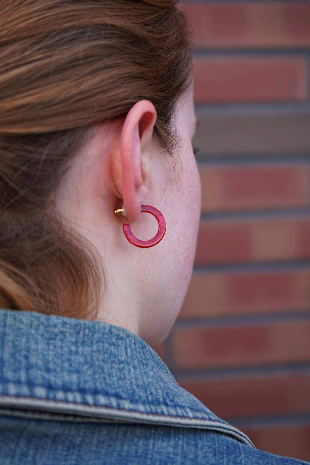 Spiffy & Splendid - Wholesale Hoop Earrings - Micro Cam Mini Hoops - Scarlet // Jewelry, Earrings, Fall3