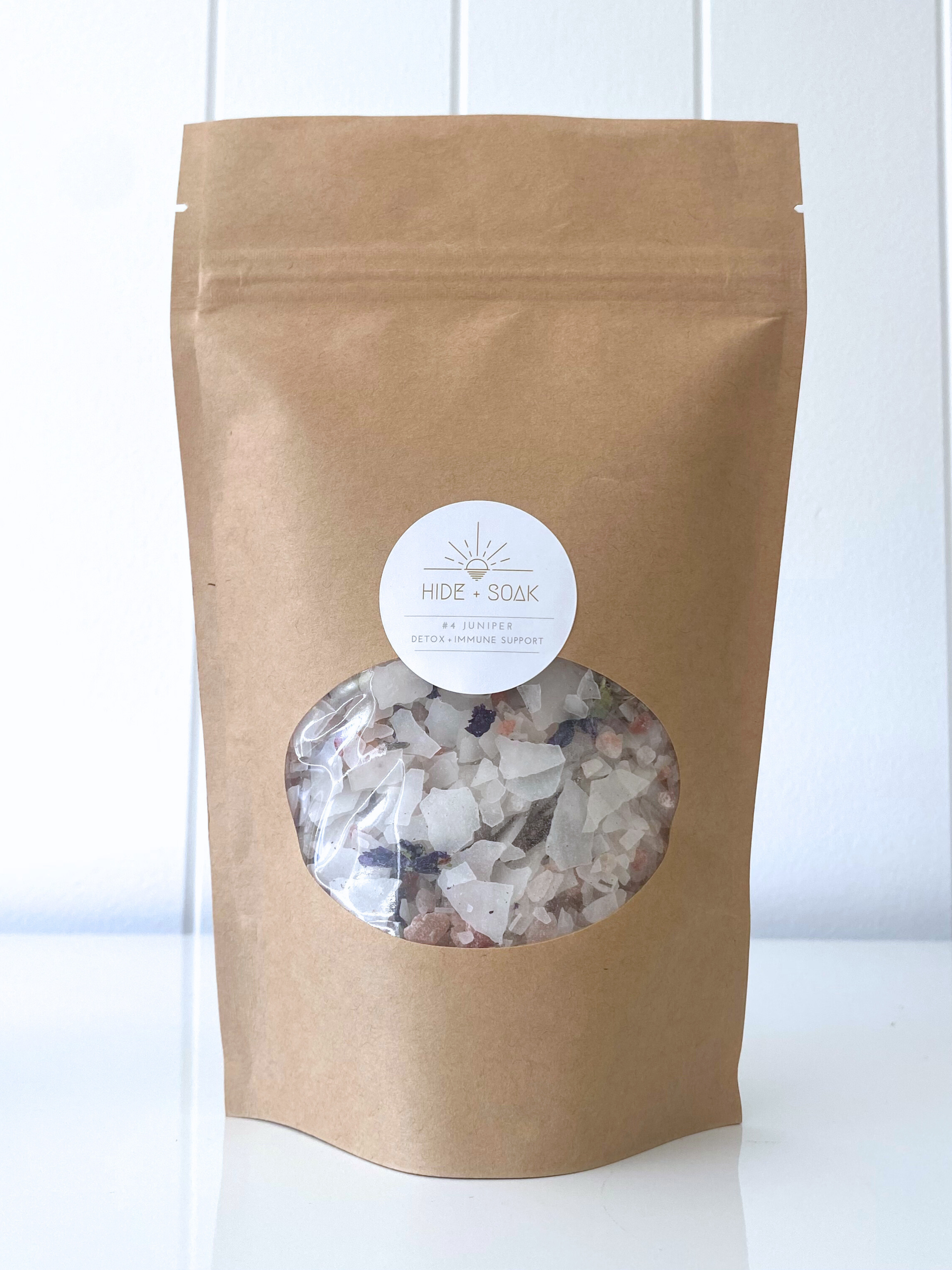 Hide + Soak | Luxurious Bath Soaks & Magnesium Oil - Vente Lait de bain - #4 Genévrier - Détox + Immunité - Sels de Bain + Pieds au Magnésium1