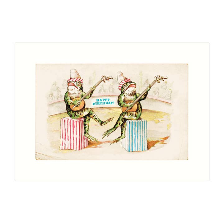 Lucca Paperworks - Vente Cartes d'anniversaire - Singing Frogs | Carte de vœux d'anniversaire1