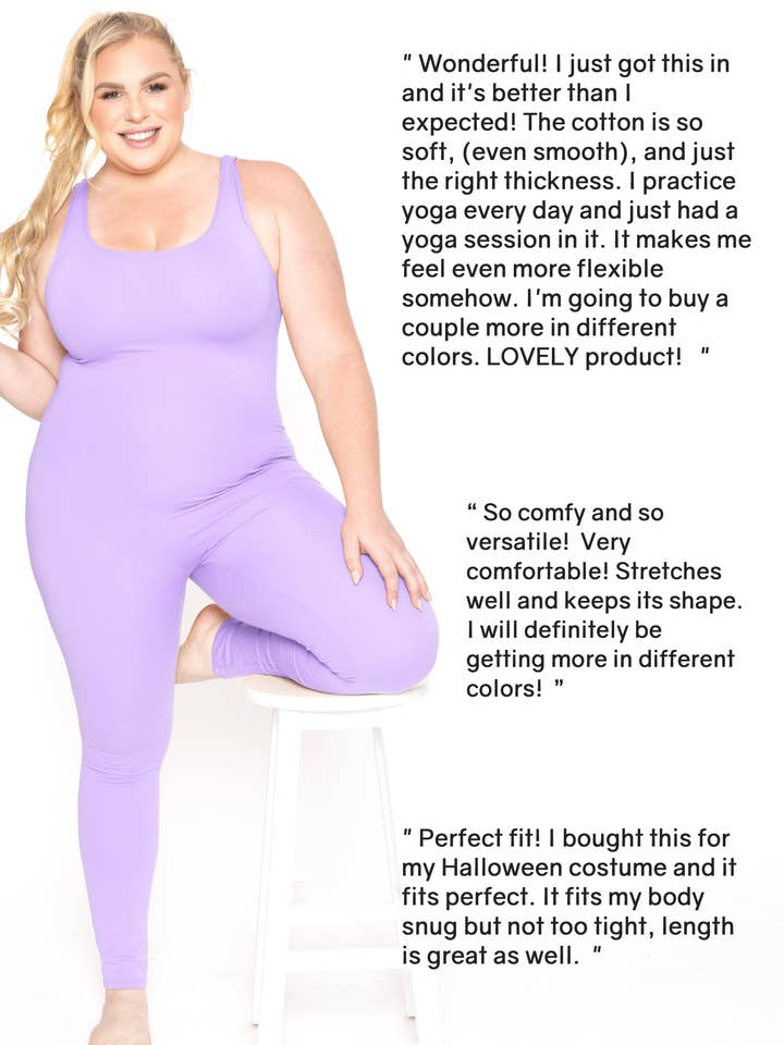 Stretch Is Comfort - Wholesale Unitard – Women′s - Women's Plus Size Teamwear Cotton Tank Unitard13