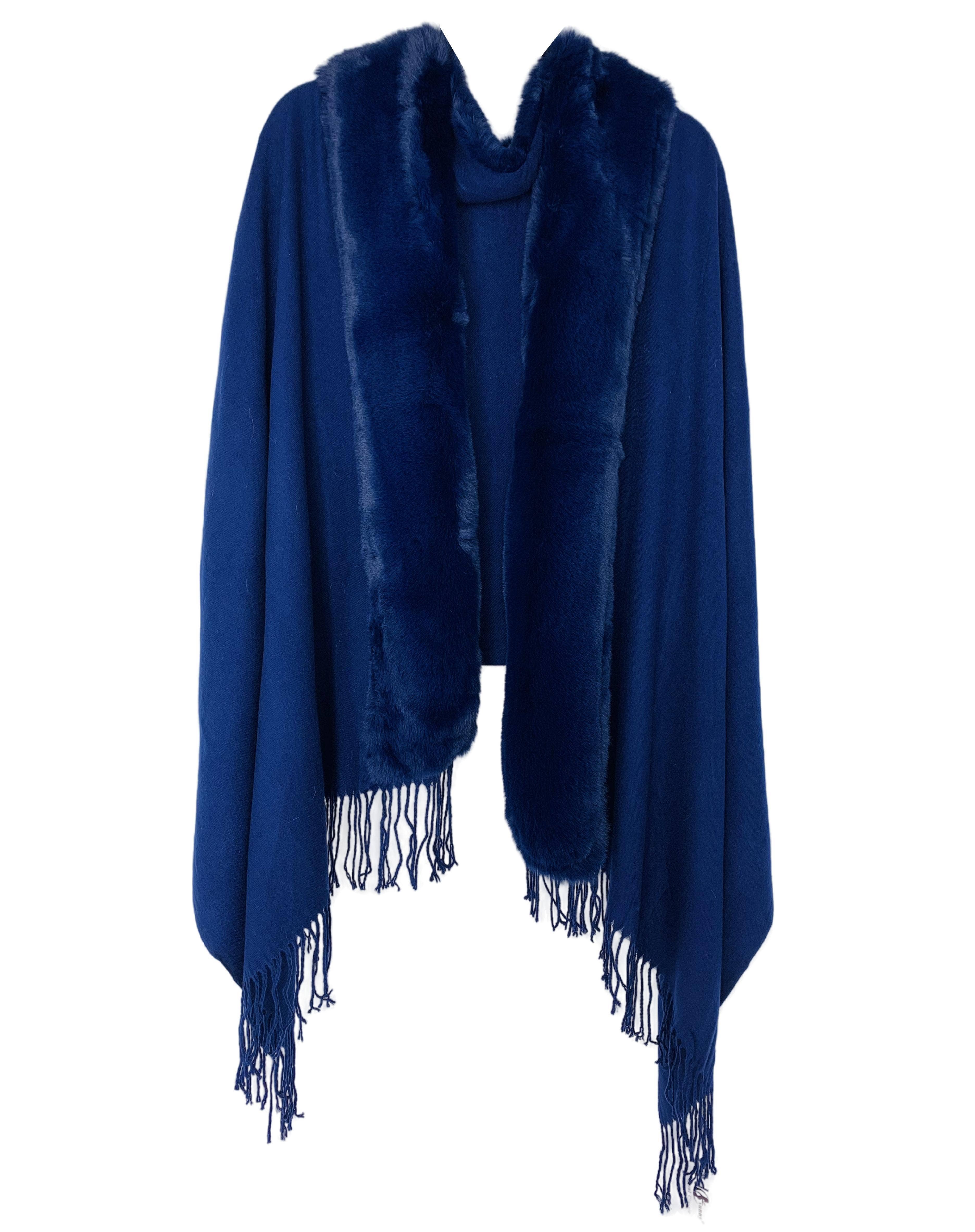 JC Sunny Fashion – wholesale Scarf – Women's – 16 Colors-Faux Fur Trim Softer Than Cashmere Shawl/Scarf10