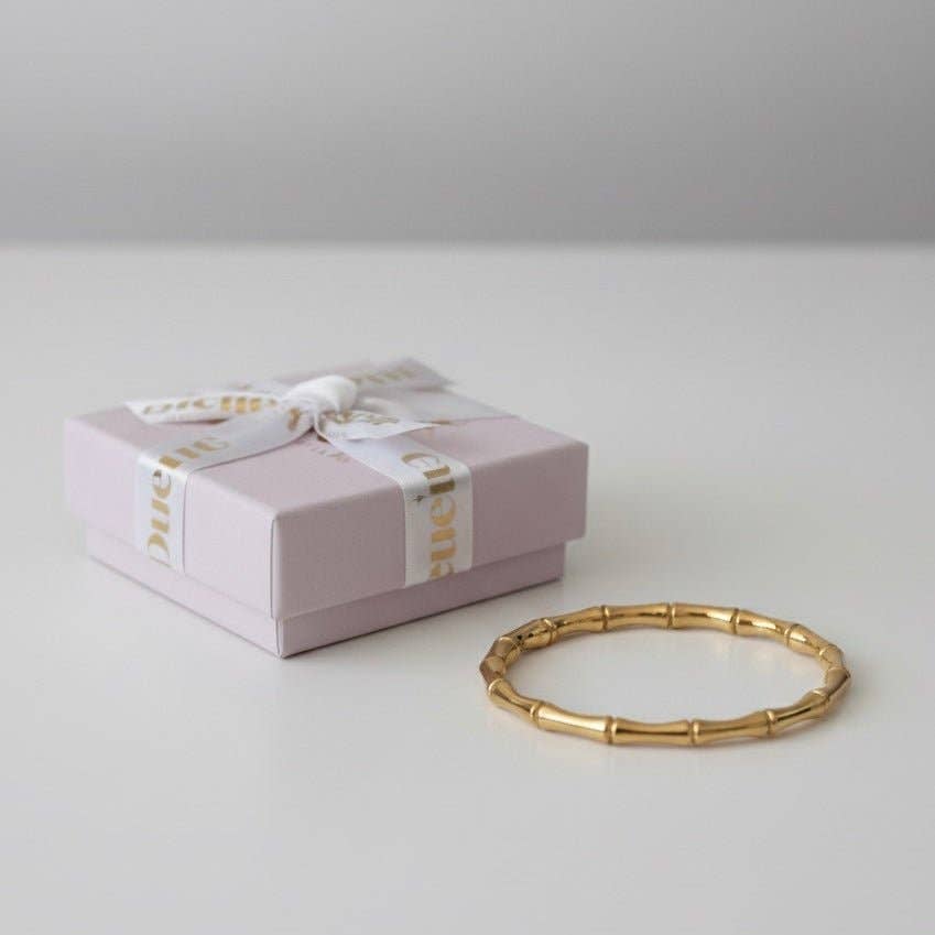 DUESTELLE ITALIA - Wholesale Cuff Bracelet - Bamboo Glow Bangle – Waterproof gold-plated bangle3