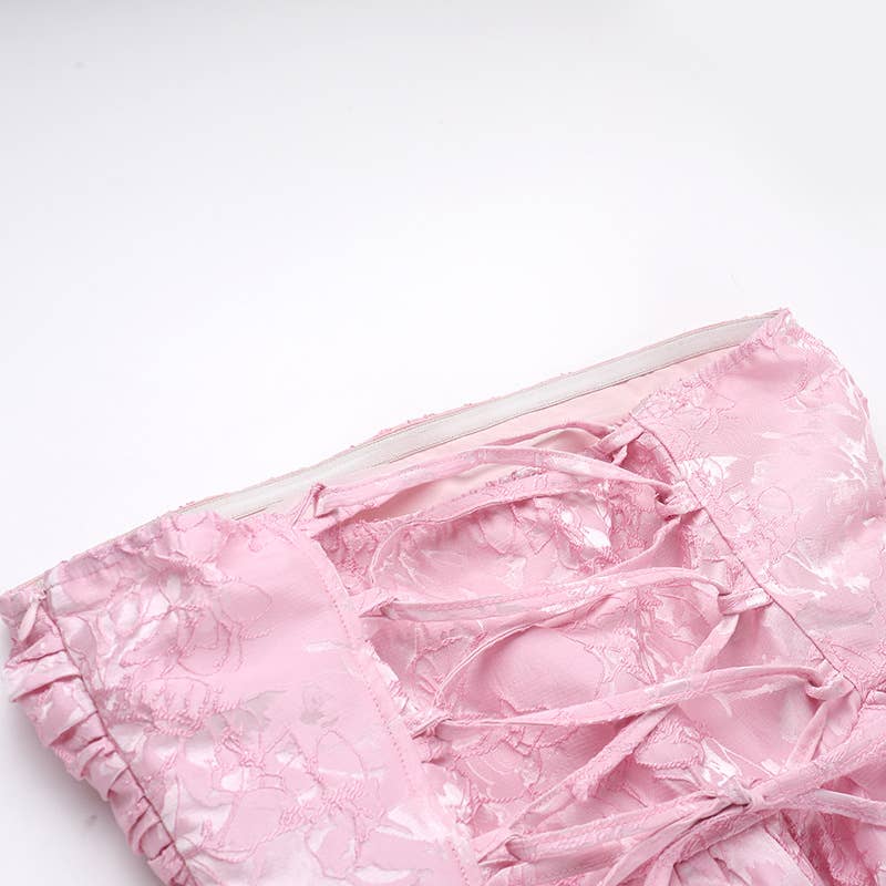 Rosa Clothing - Wholesale Dress - Women's - Jacquard satin swing cami dress7