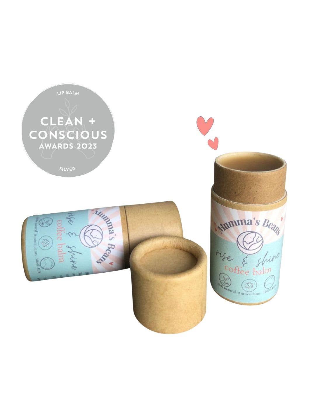 Mumma's Beans Coffee + Skincare - Wholesale Lip Balm - Rise & Shine - Hydrating Coffee Lip Balm for Dry Lips