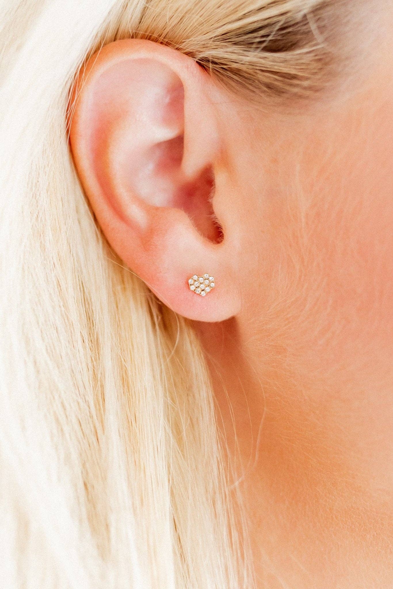 LINNY CO - Wholesale Stud/Post Earrings - Screwback Stud Earrings - Leo - Clear1