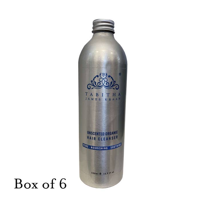 Hair Cleanser 500ml Unscented Box of 6 for wholesale by Tabitha JK British Luxury Organic Hair Care