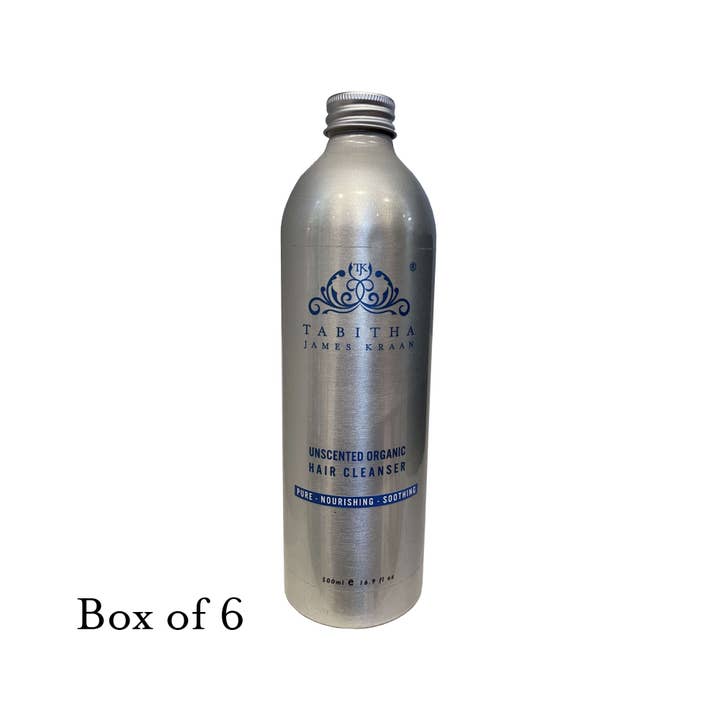 Hair Cleanser 500ml Unscented Box of 6 for wholesale by Tabitha JK British Luxury Organic Hair Care