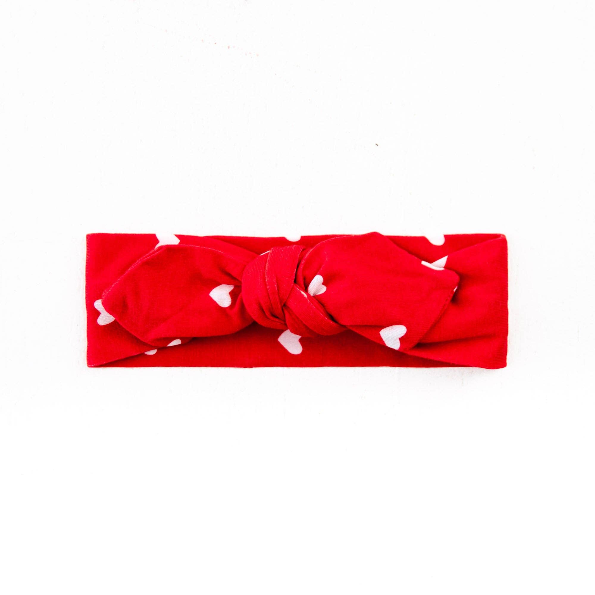Dreamiere - Wholesale Fashion Headband - Kids - Capturing Hearts Red Heart Topknot Headband