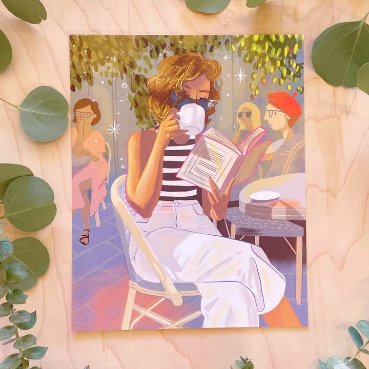 Reproduction artistique parisienne 8 x 10 pour la vente par Abbie Ren Illustration