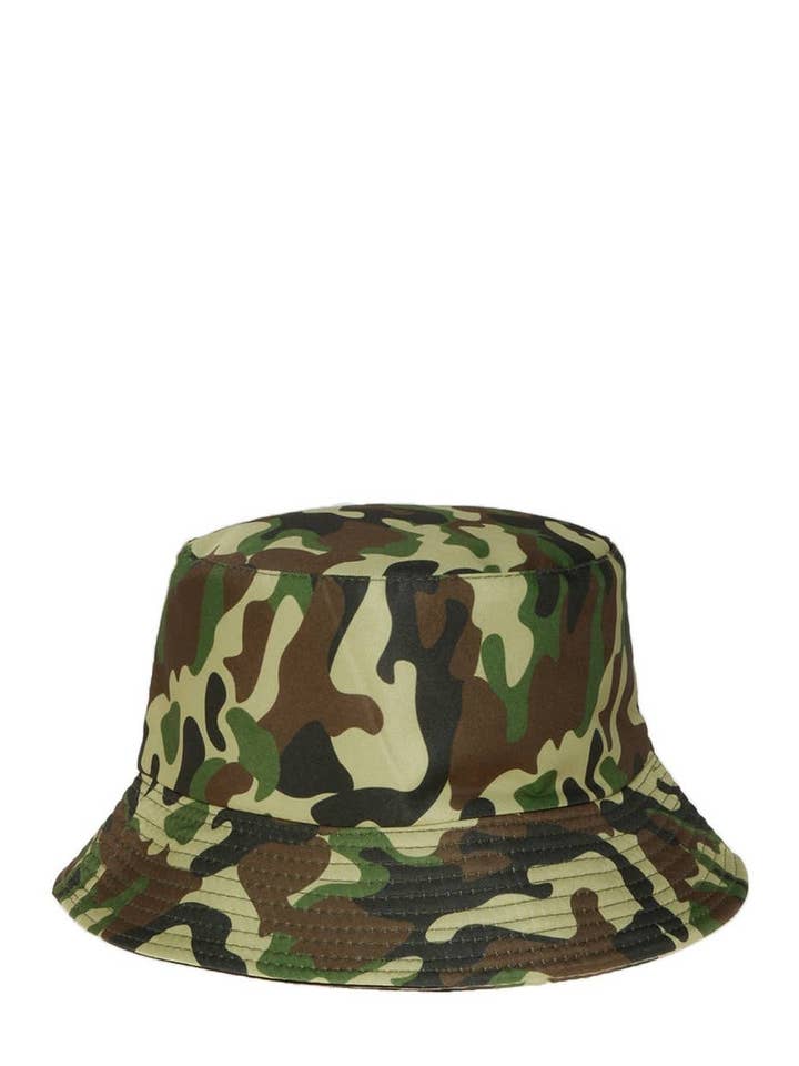 Camouflage Print Reversible Bucket Hat for wholesale by anbfashion
