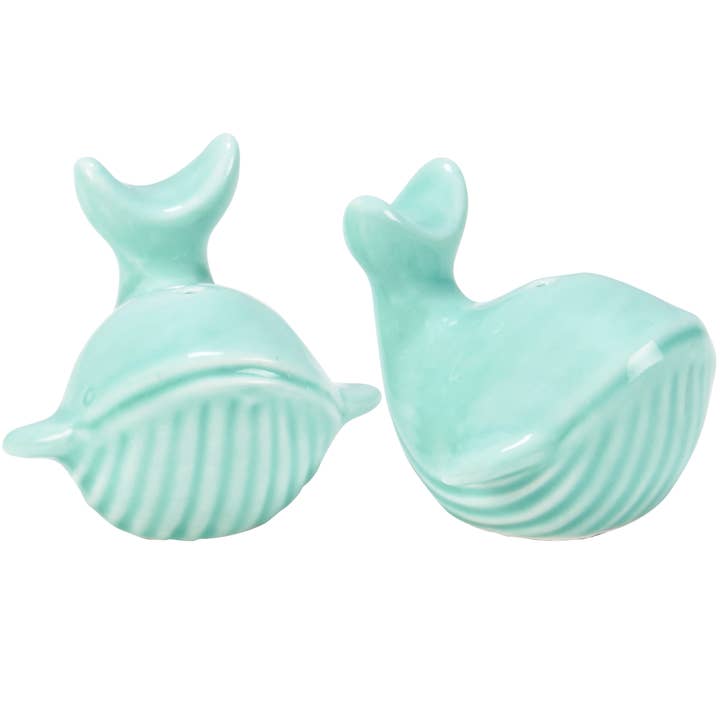 Primitives by Kathy - Wholesale Salt & Pepper Shaker Set - Whales Salt And Pepper Shakers