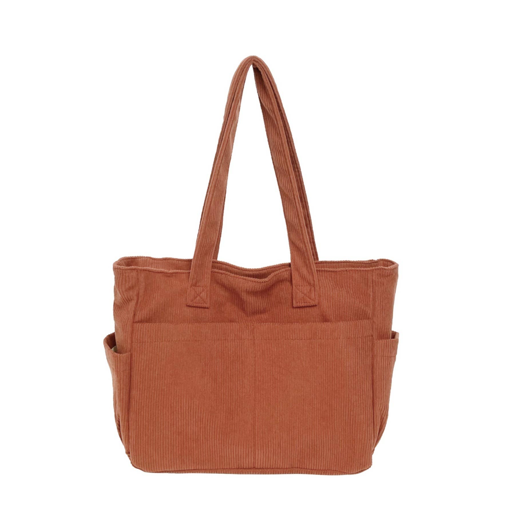 wandf - Wholesale Shoulder Bag - Women's - Casual Solid Color Corduroy Zippered Shoulder Bag Tote31