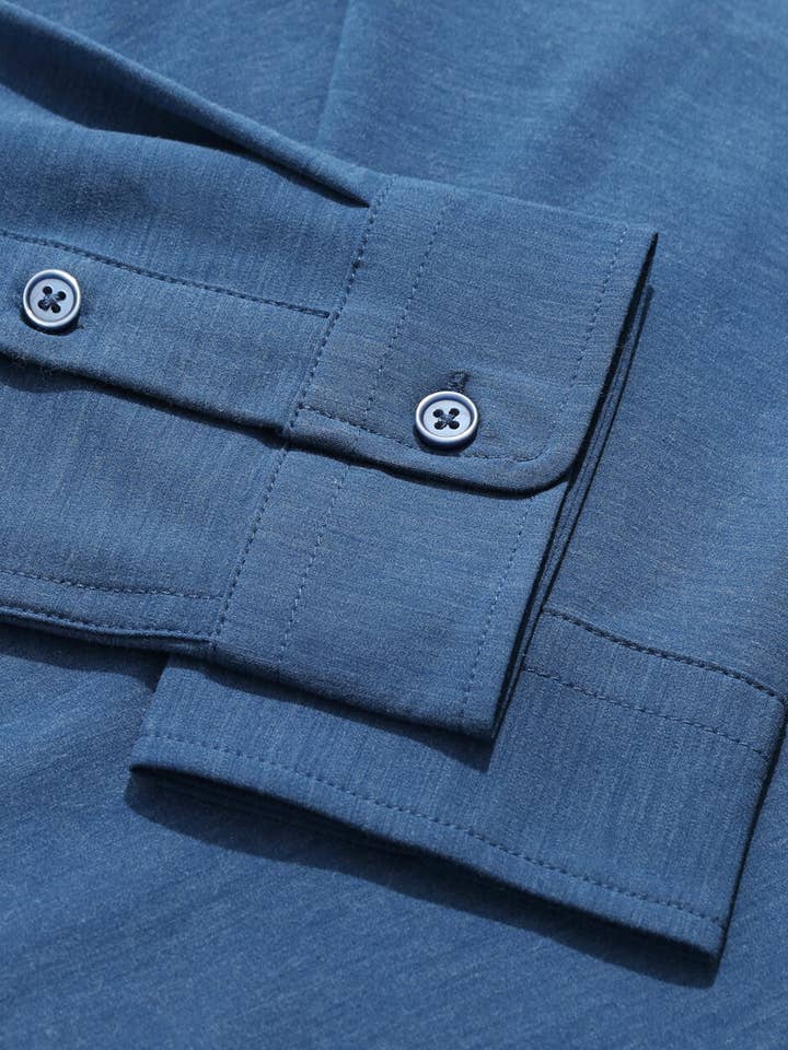 INTO THE AM - Vente Chemise à col boutonné – homme - Chemise boutonnée à manches longues pour hommes29