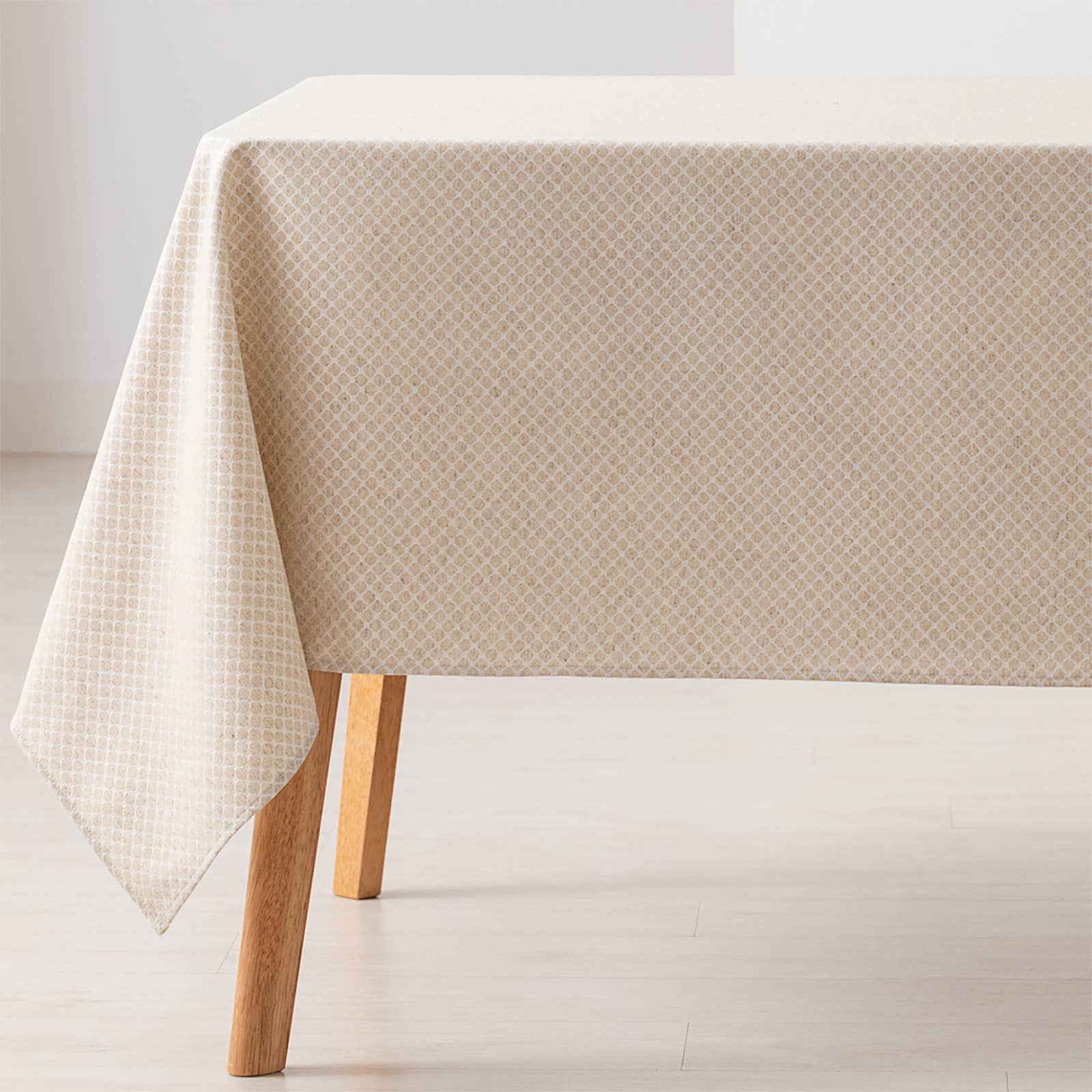 GAMUSI - Vente Nappes - Nappe imperméable jacquard coton géométrique LOSAN12