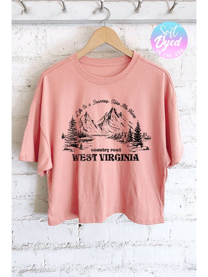 Rustee Clothing - Wholesale Screen Printed T-Shirt - Women's - COUNTRY ROAD WEST VIRGINIA