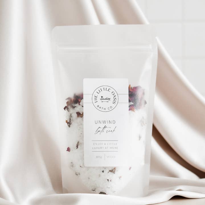 The Little Oasis Bath Co. - Wholesale Bath soak/milk - UNWIND | MAGNESIUM BATH SOAK - STANDARD