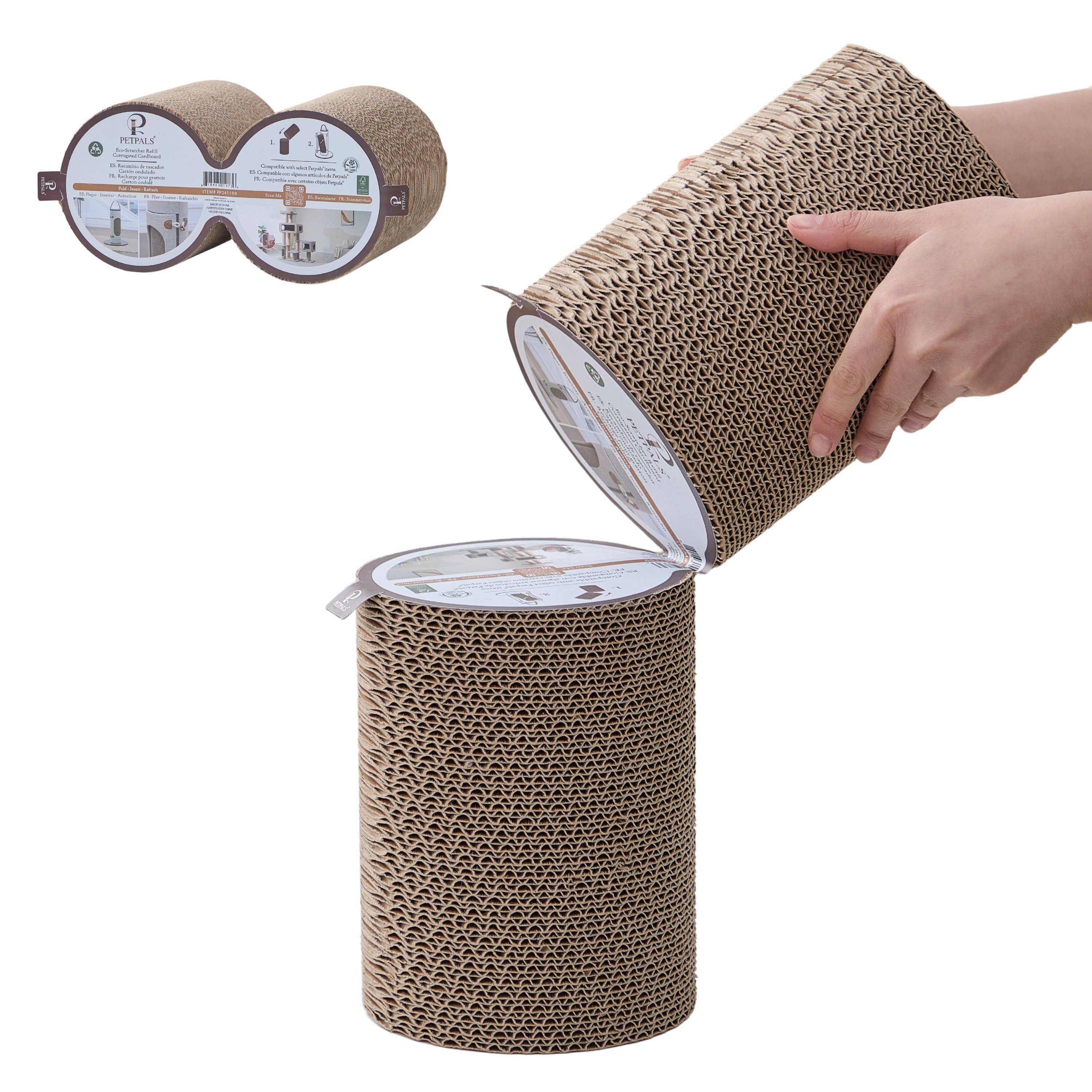 PetPals Group - Wholesale Pet Scratcher - Cat - PetPals 6.5" Tall Cardboard Scratcher Set 2-pack0