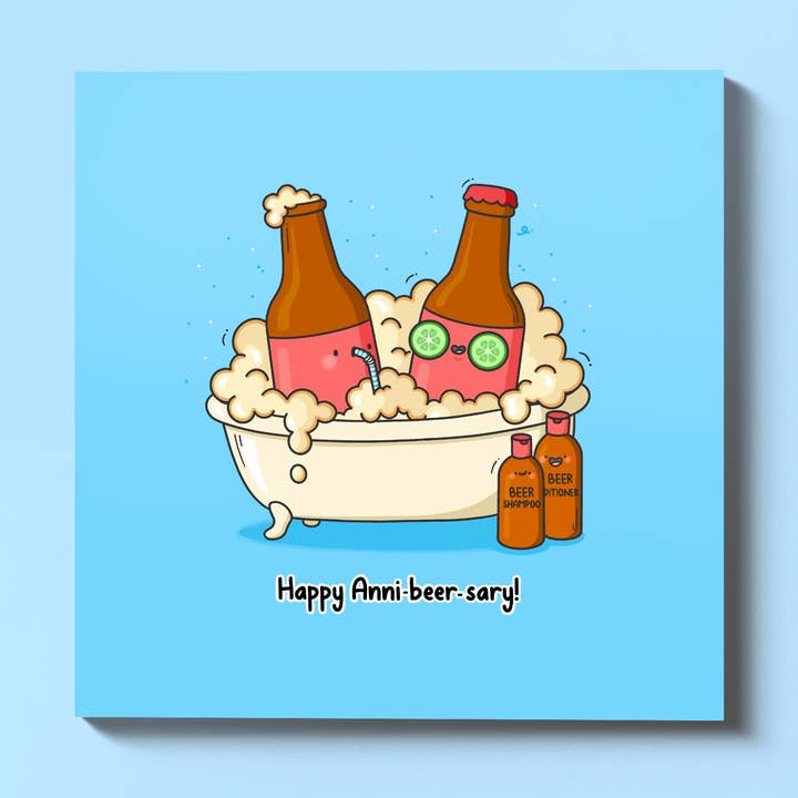 Beer Card | Anniversary Card | Greeting Card for wholesale by Toastedink
