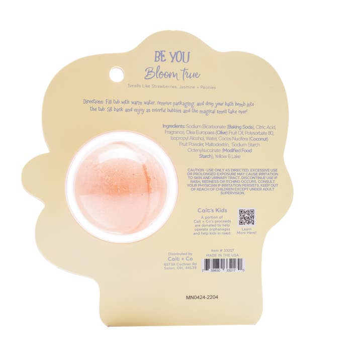 Cait + Co - Wholesale Bath Bomb/Fizz - Flowers Clamshell Bath Bomb - Be You, Bloom True2