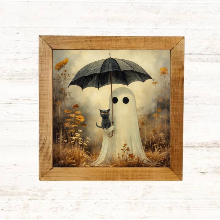 Blooms By E. Marie - Wholesale Art Print - Spooky Halloween Ghost Framed Print