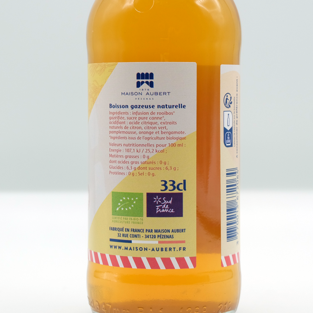 Maison Aubert – wholesale Soda/kolsyrad dryck – Artisanal och ekologisk mousserande te-limonad: Citrus rooibos2