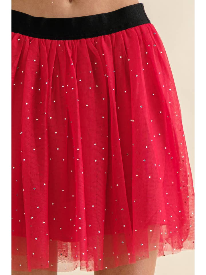 Blue B - Wholesale Skirt - Women's - 32530S - Elastic Waist Tulle Mesh Mini Skirt6