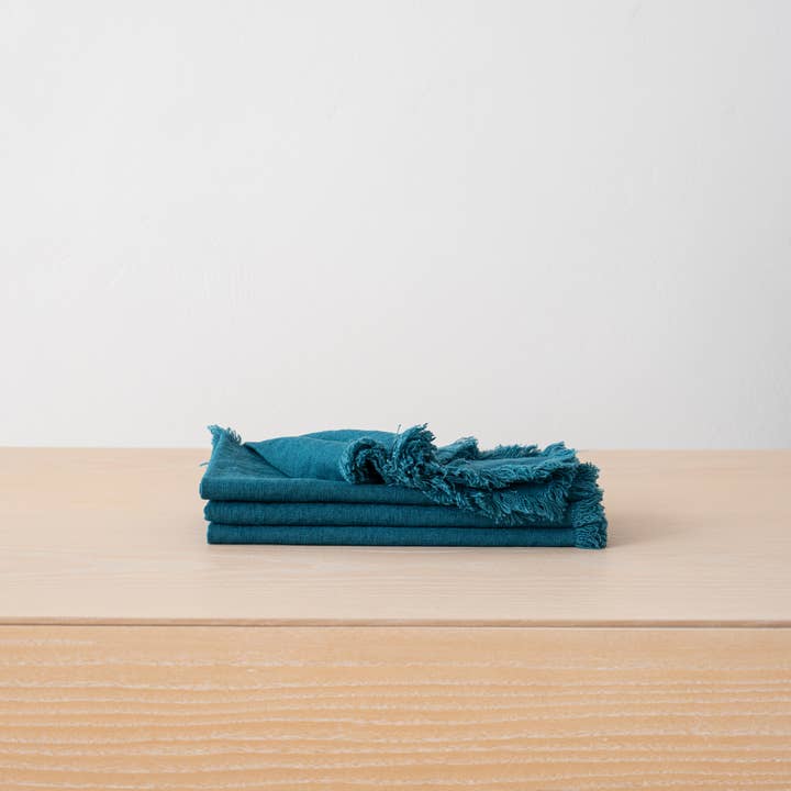 LinenMe - Wholesale Dinner & Cloth Napkin - Hand-Made Linen Napkin Terra Fringe Various 30 Colors18